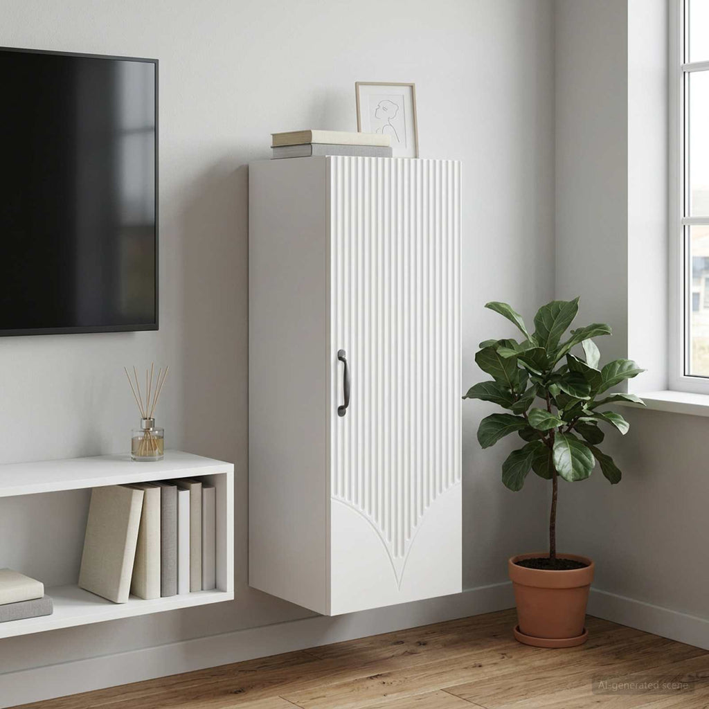 vidaXL Szafka ścienna Biały 33 x 34,5 x 90 cm Drewno inżynieryjne