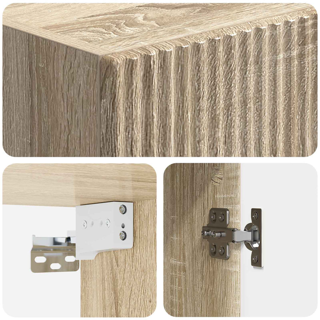 vidaXL Szafka ścienna 33 x 34,5 x 90 cm Drewno inżynieryjne dąb Sonoma