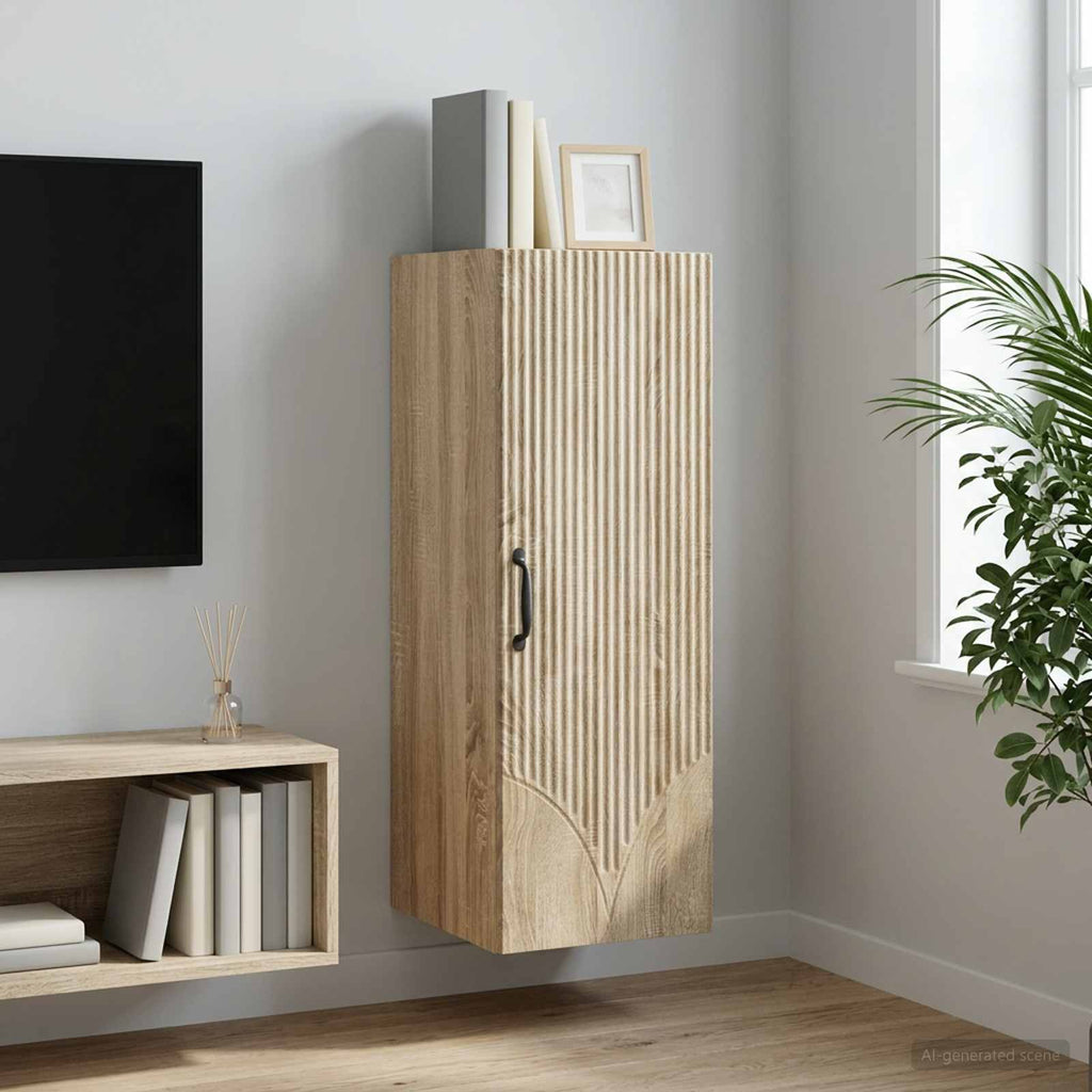 vidaXL Szafka ścienna 33 x 34,5 x 90 cm Drewno inżynieryjne dąb Sonoma