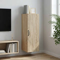vidaXL Szafka ścienna 33 x 34,5 x 90 cm Drewno inżynieryjne dąb Sonoma