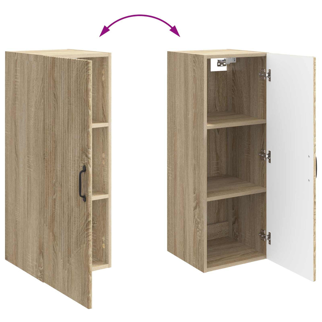 vidaXL Szafka ścienna 33 x 34,5 x 90 cm Drewno inżynieryjne dąb Sonoma