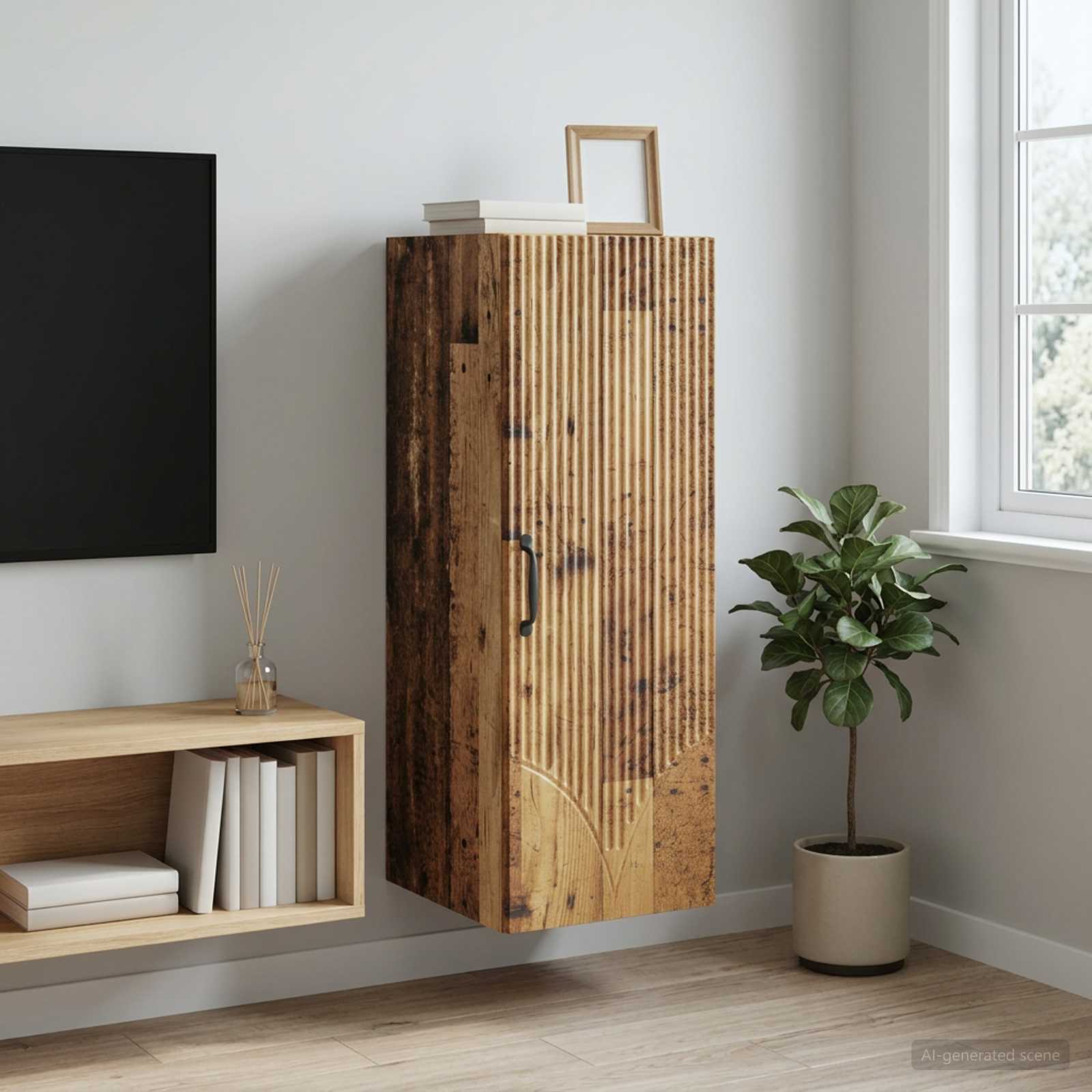 vidaXL Szafka ścienna 33 x 34,5 x 90 cm Drewno inżynieryjne