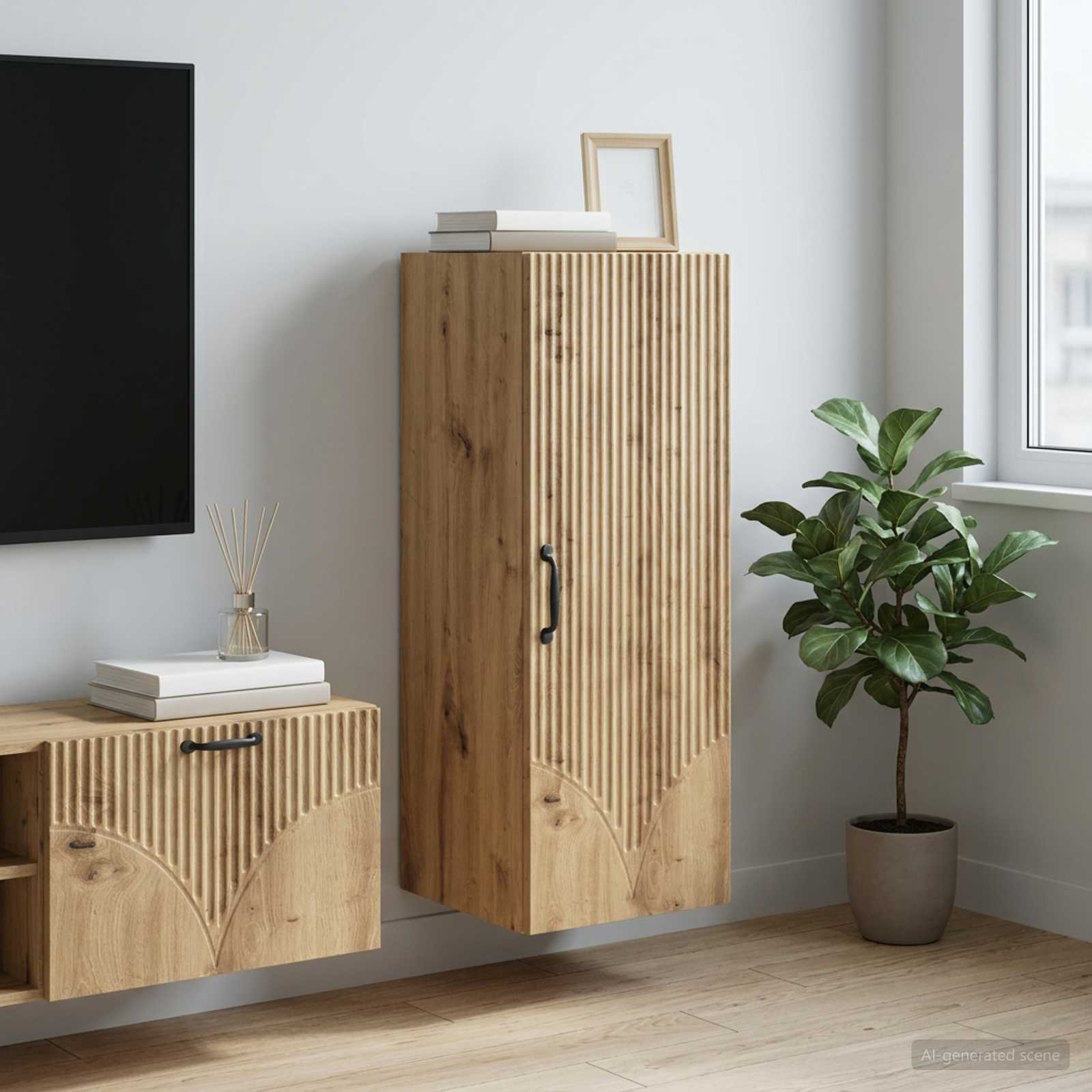 vidaXL Szafka ścienna 33 x 34,5 x 90 cm Drewno inżynieryjne