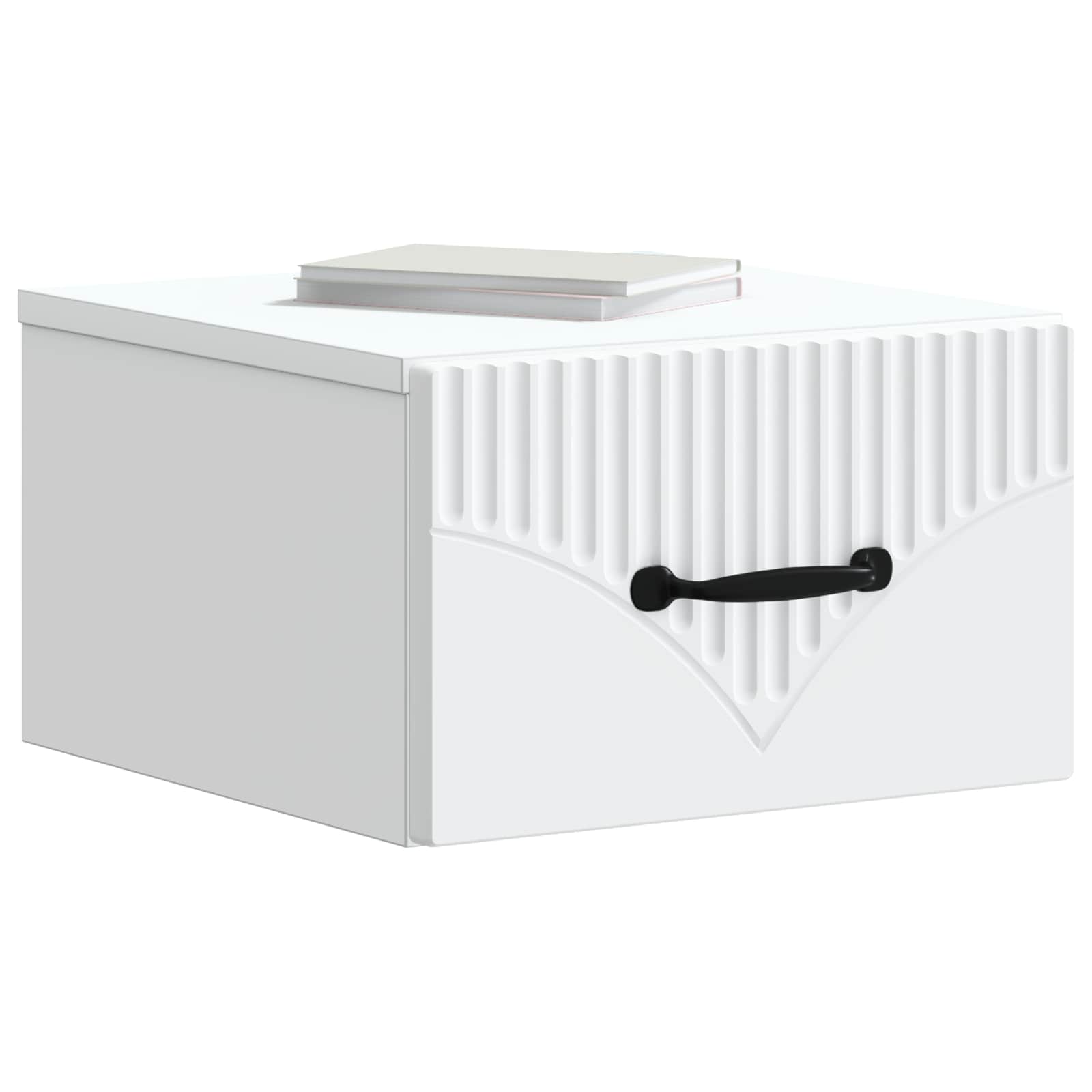vidaXL Wisząca Szafka Nocna z szufladą 2 pcs Biały 34,5 x 33 x 20 cm