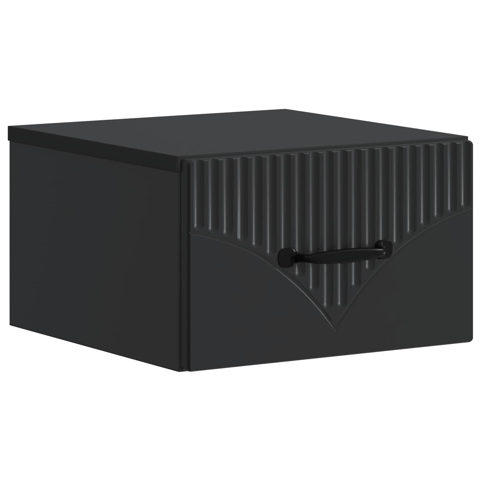 vidaXL Wisząca Szafka Nocna z szufladą 2 pcs Czarny 34,5 x 33 x 20 cm