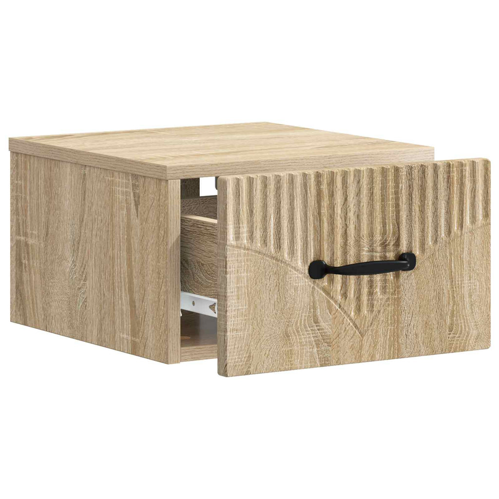 vidaXL Wisząca Szafka Nocna z szufladą dąb Sonoma 34,5 x 33 x 20 cm