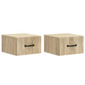 vidaXL Wisząca Szafka Nocna 2 pcs dąb Sonoma 34,5 x 33 x 20 cm