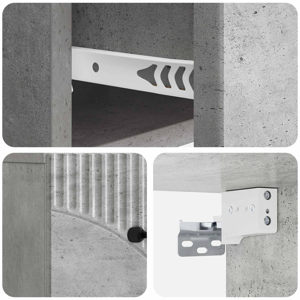 vidaXL Wisząca Szafka Nocna Betonowy szary 34,5 x 33 x 20 cm