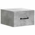 vidaXL Wisząca Szafka Nocna Betonowy szary 34,5 x 33 x 20 cm