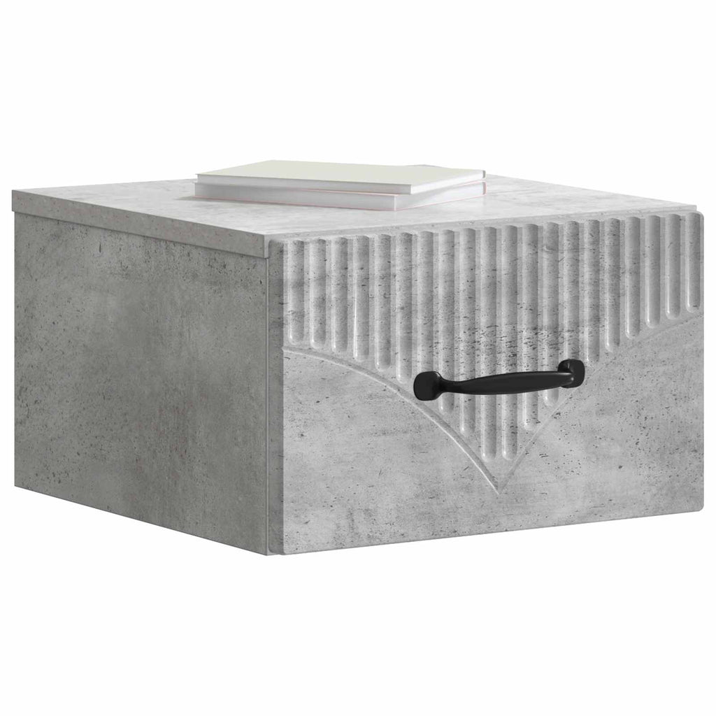 vidaXL Wisząca Szafka Nocna Betonowy szary 34,5 x 33 x 20 cm