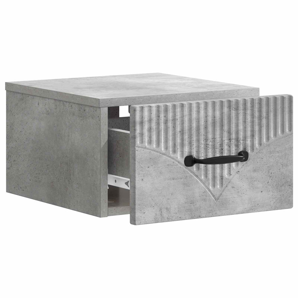 vidaXL Wisząca Szafka Nocna 2 pcs Betonowy szary 34,5 x 33 x 20 cm