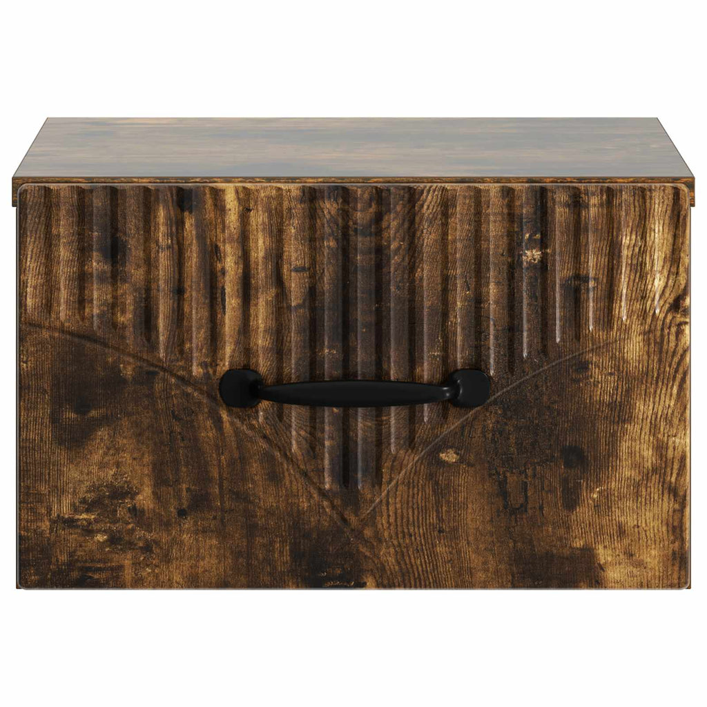vidaXL Wisząca Szafka Nocna z szufladą Dąb wędzony 34,5 x 33 x 20 cm