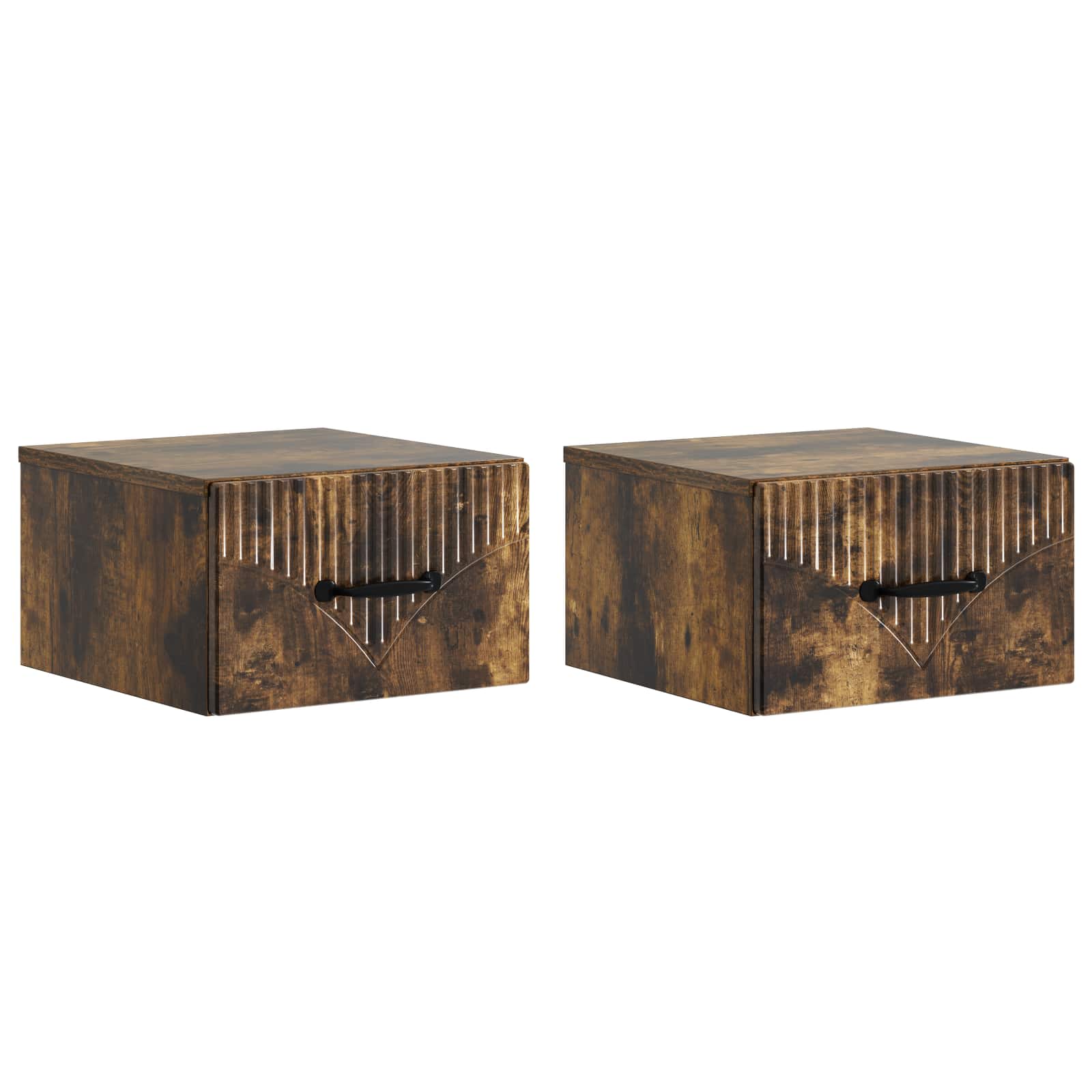 vidaXL Wisząca Szafka Nocna 2 pcs Dąb wędzony 34,5 x 33 x 20 cm
