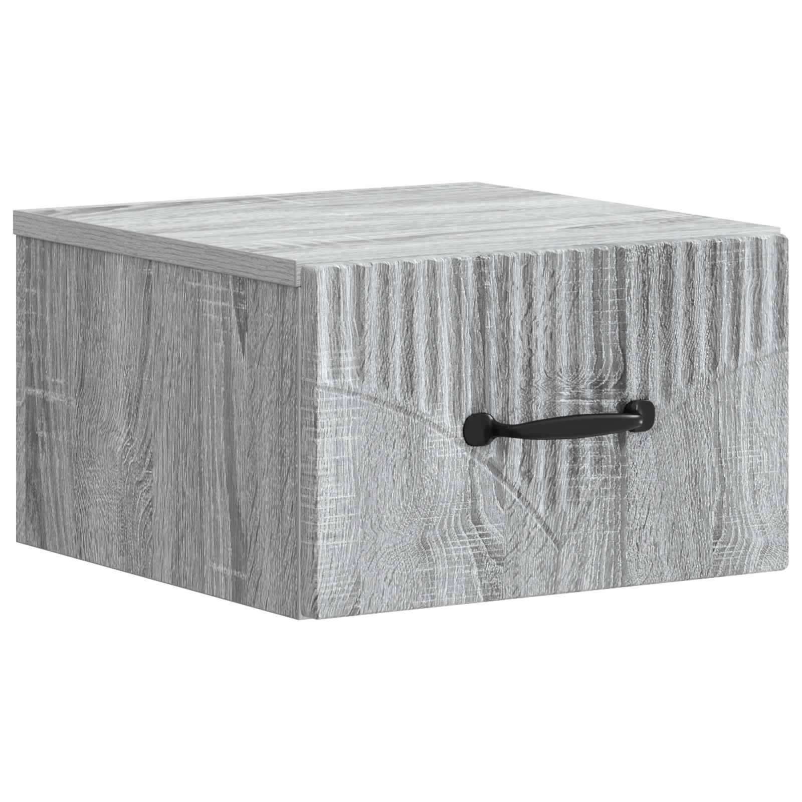 vidaXL Wisząca Szafka Nocna 2 pcs Szary Sonoma 34,5 x 33 x 20 cm