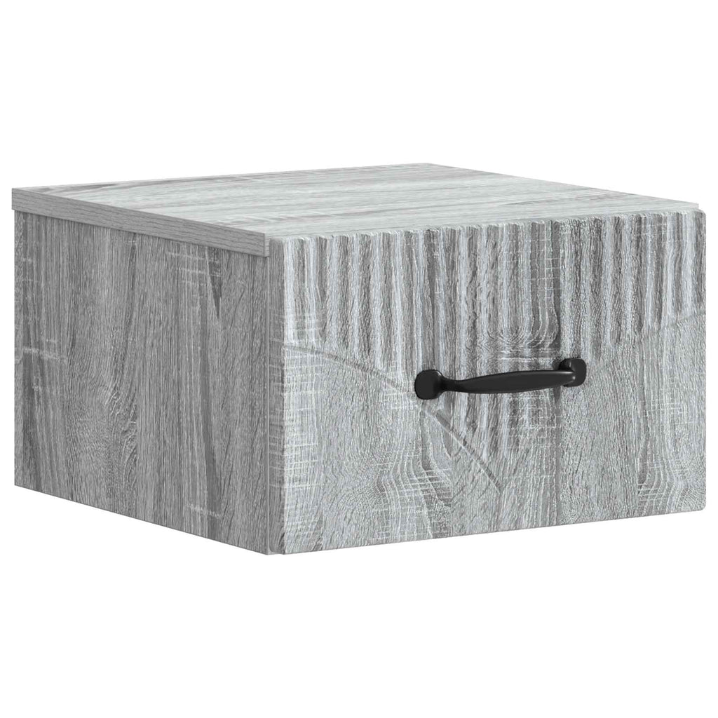 vidaXL Wisząca Szafka Nocna 2 pcs Szary Sonoma 34,5 x 33 x 20 cm