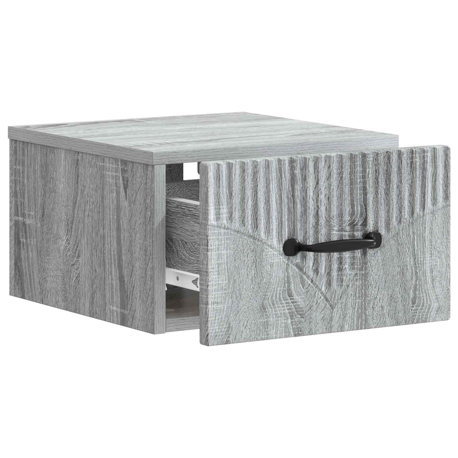 vidaXL Wisząca Szafka Nocna 2 pcs Szary Sonoma 34,5 x 33 x 20 cm