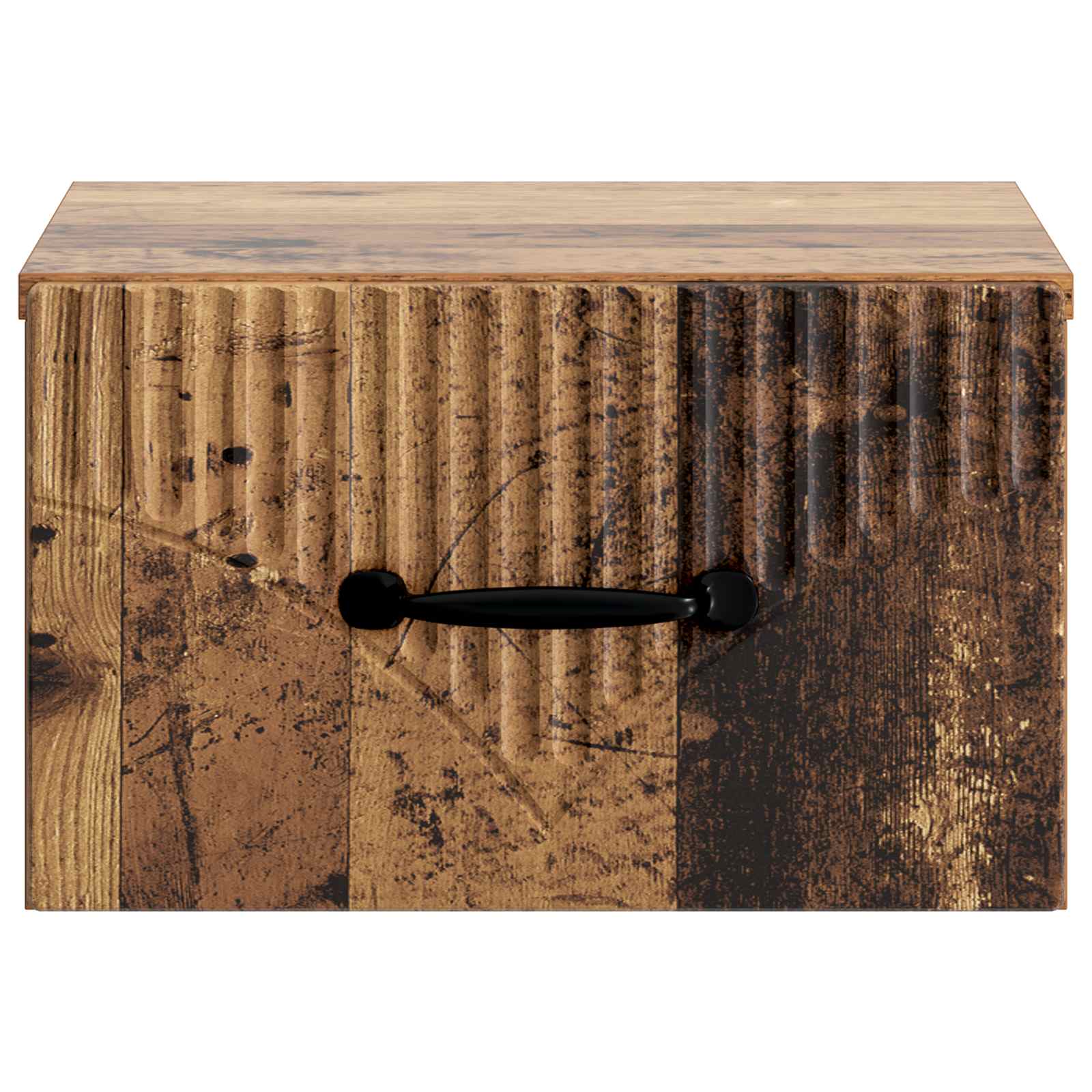 vidaXL Wisząca Szafka Nocna z szufladą Stare drewno 34,5 x 33 x 20 cm