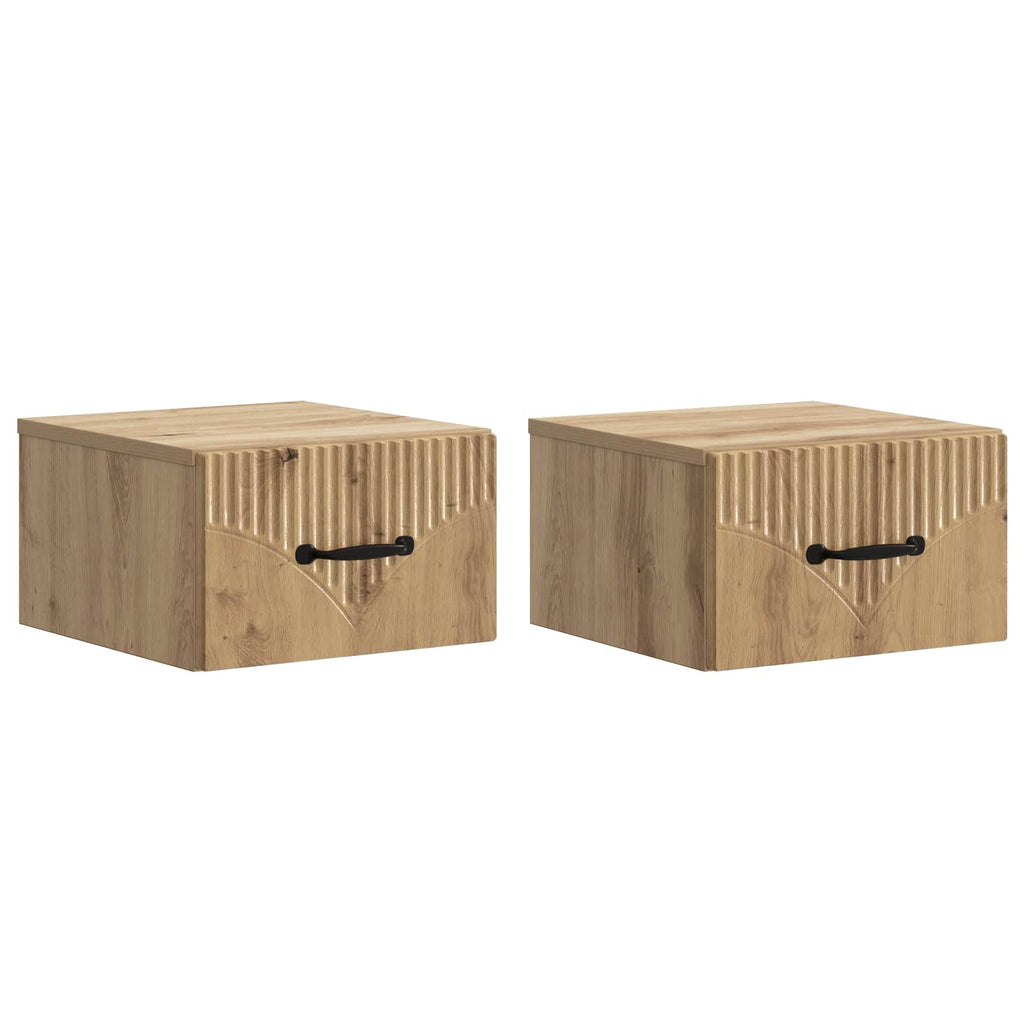 vidaXL Wisząca Szafka Nocna 2 pcs Dąb artisan 34,5 x 33 x 20 cm