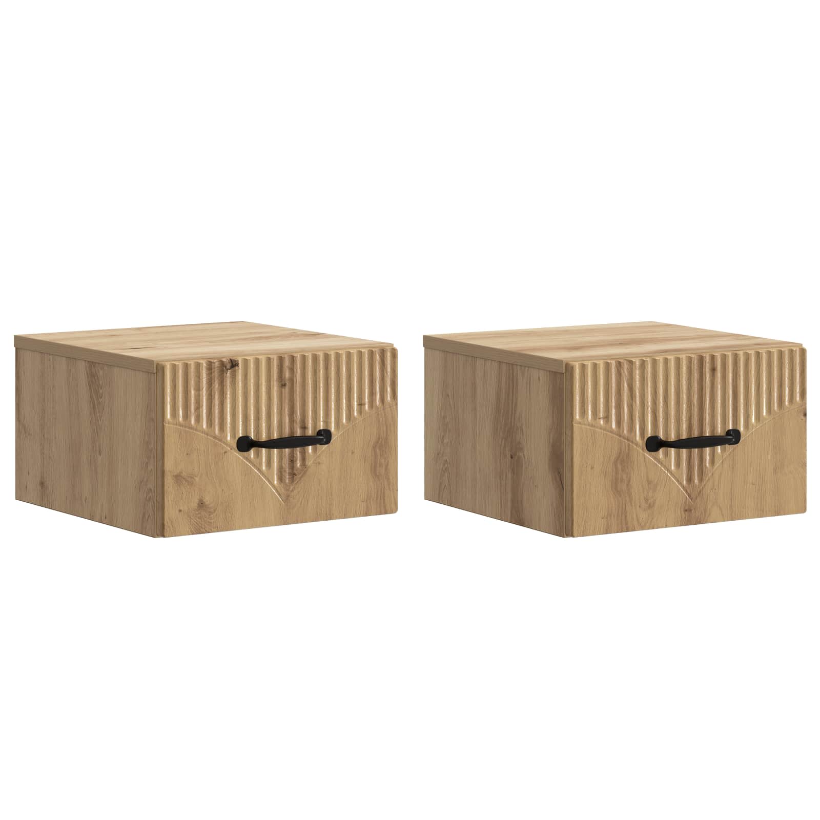 vidaXL Wisząca Szafka Nocna 2 pcs Dąb artisan 34,5 x 33 x 20 cm