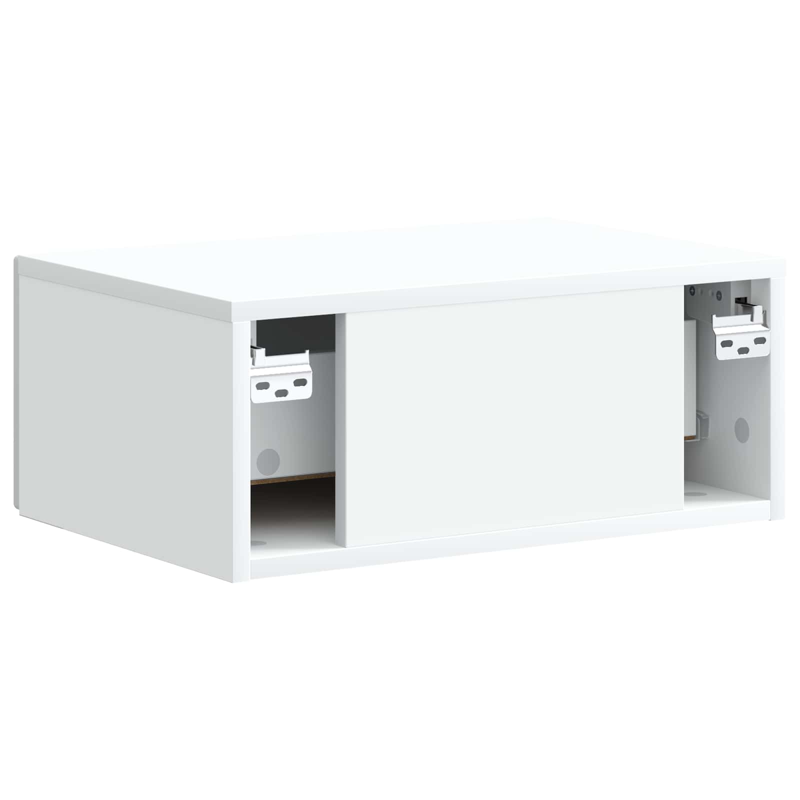 vidaXL Wisząca Szafka Nocna z szufladą 2 pcs Biały 49 x 34,5 x 20 cm