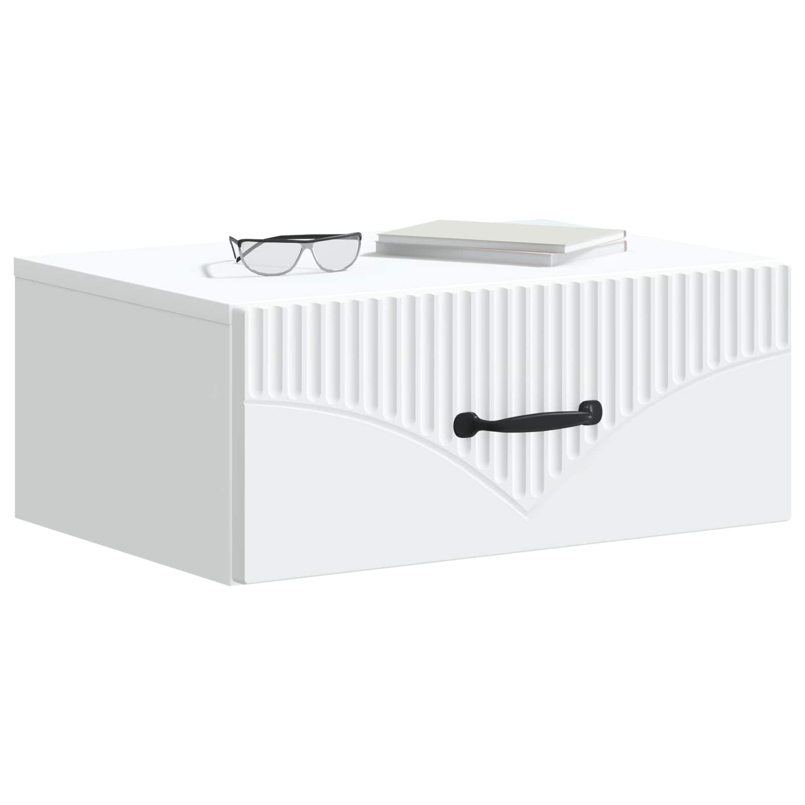 vidaXL Wisząca Szafka Nocna z szufladą 2 pcs Biały 49 x 34,5 x 20 cm