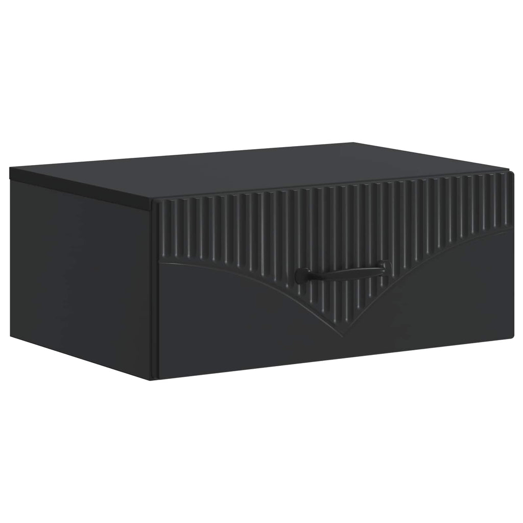 vidaXL Wisząca Szafka Nocna z szufladą Czarny 49 x 34,5 x 20 cm