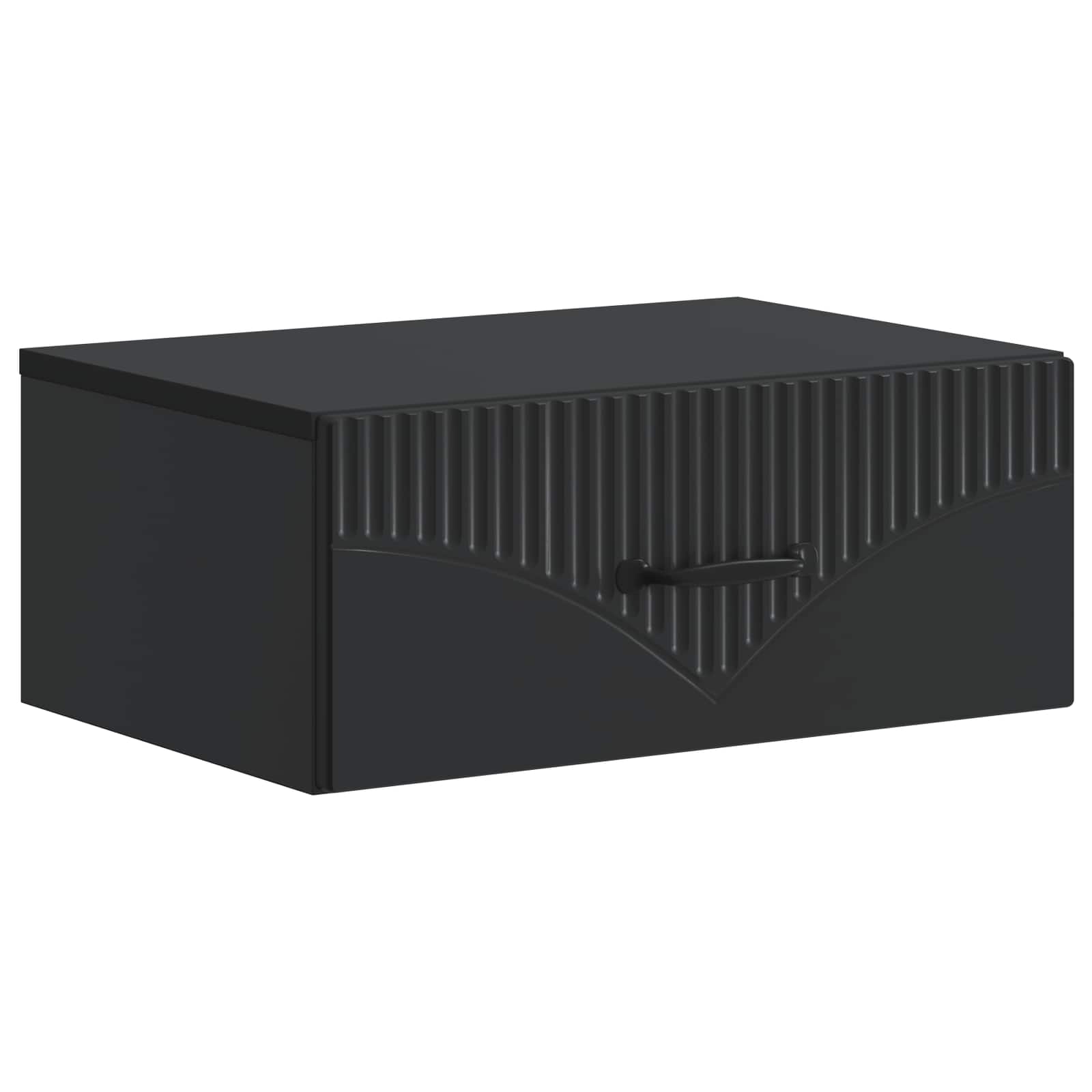 vidaXL Wisząca Szafka Nocna z szufladą Czarny 49 x 34,5 x 20 cm