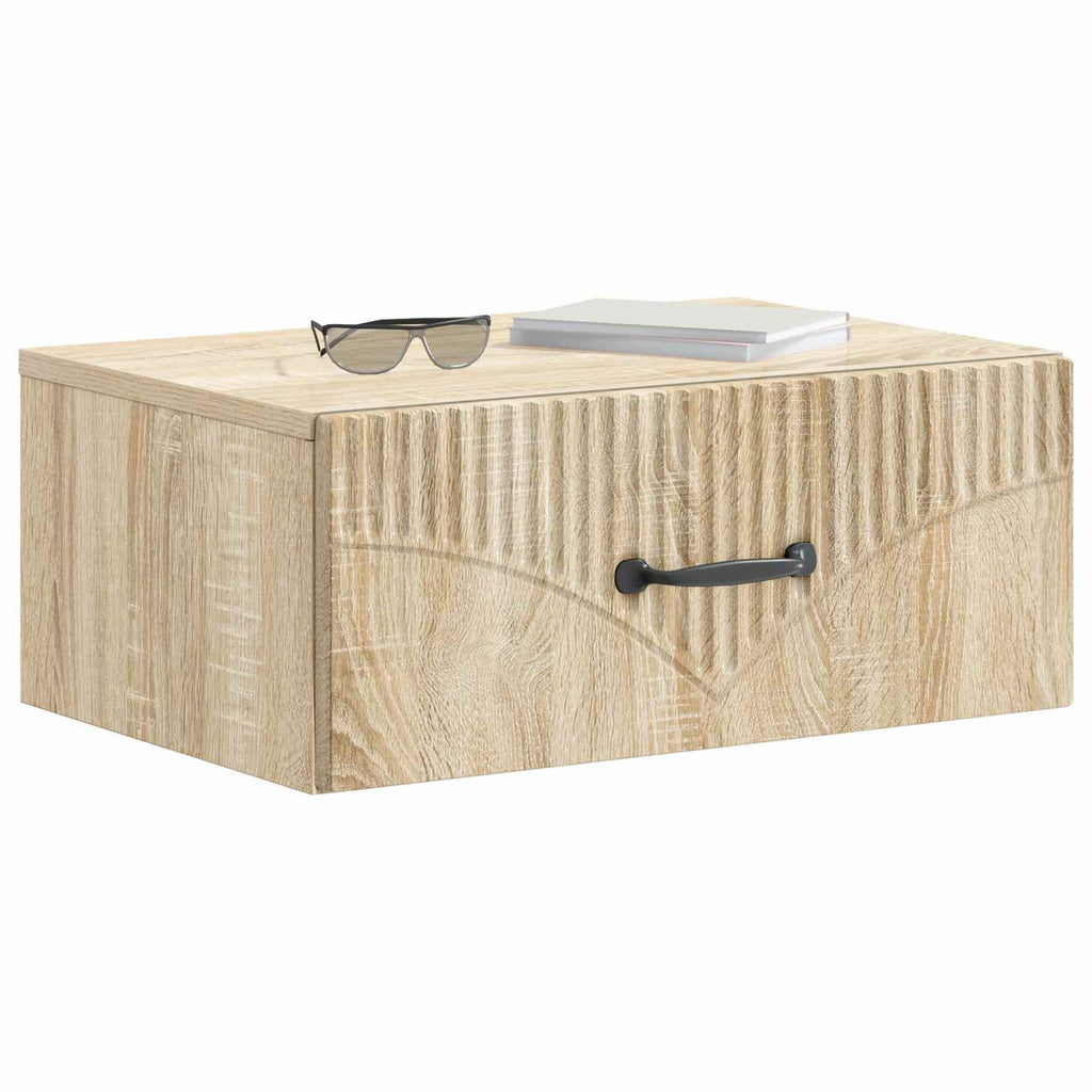 vidaXL Wisząca Szafka Nocna z szufladą dąb Sonoma 49 x 34,5 x 20 cm