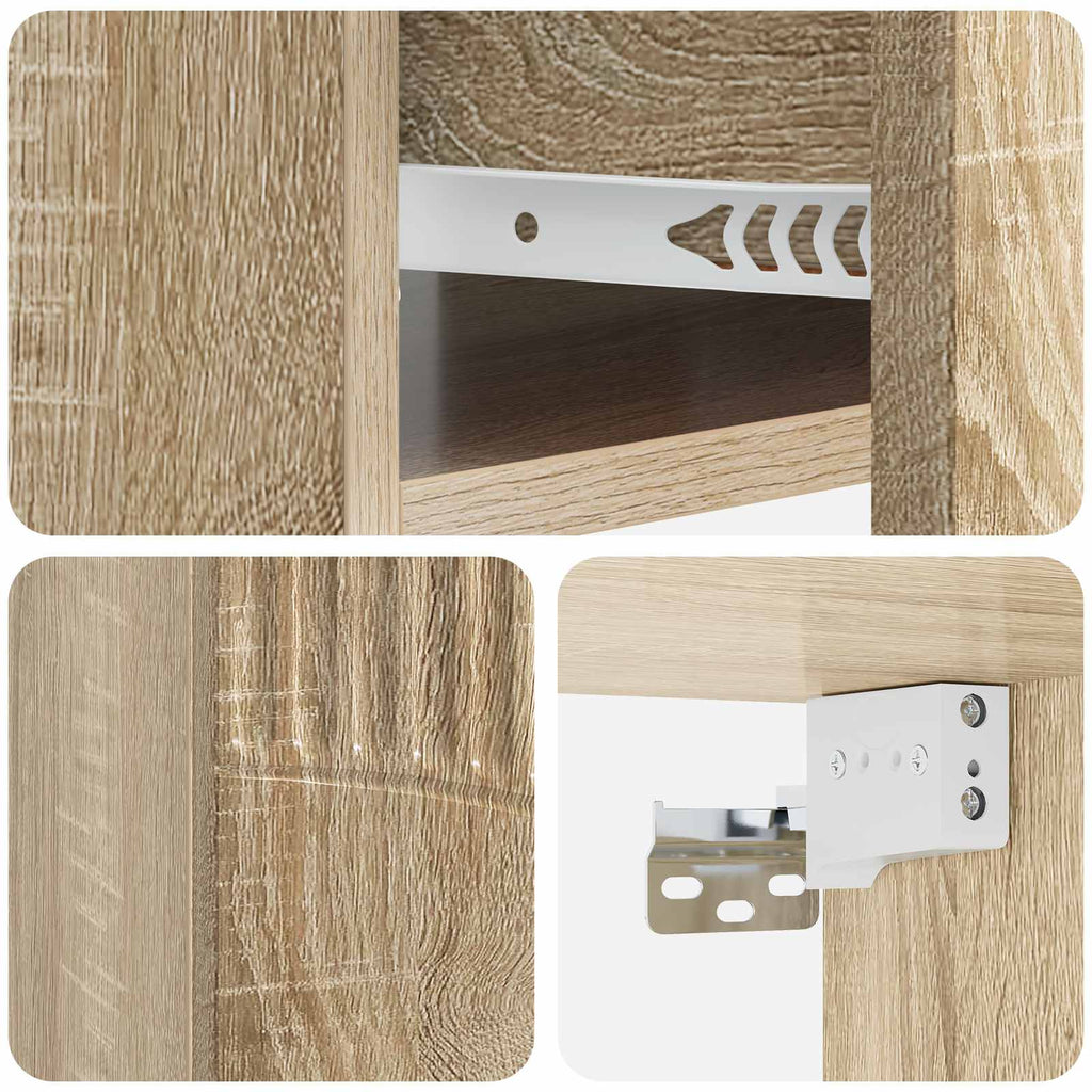 vidaXL Wisząca Szafka Nocna 2 pcs dąb Sonoma 49 x 34,5 x 20 cm