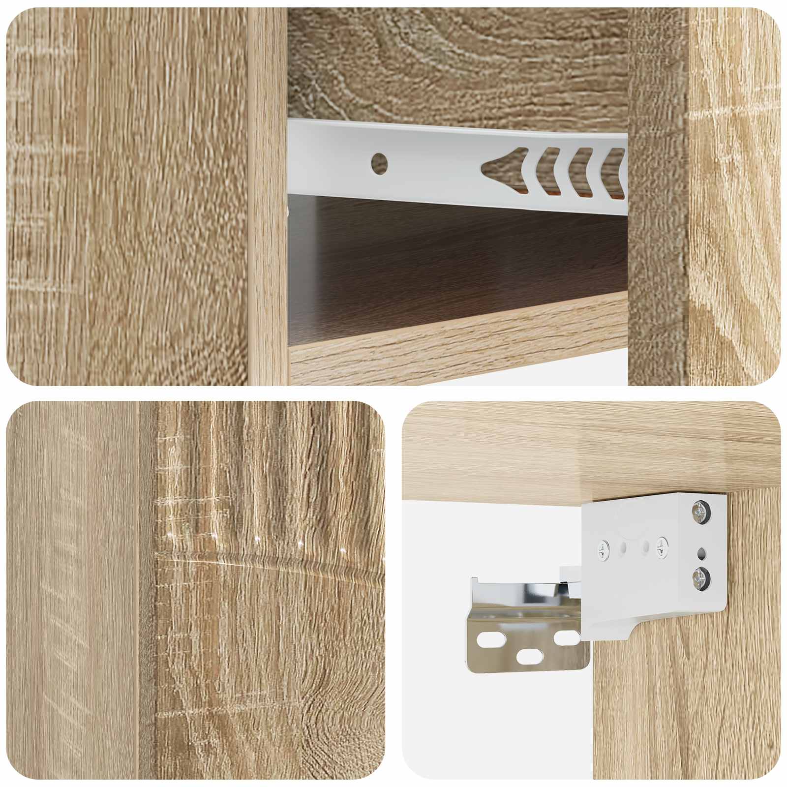 vidaXL Wisząca Szafka Nocna 2 pcs dąb Sonoma 49 x 34,5 x 20 cm