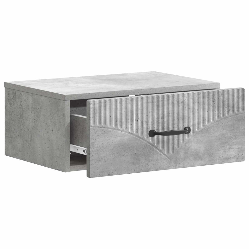 vidaXL Wisząca Szafka Nocna Betonowy szary 49 x 34,5 x 20 cm