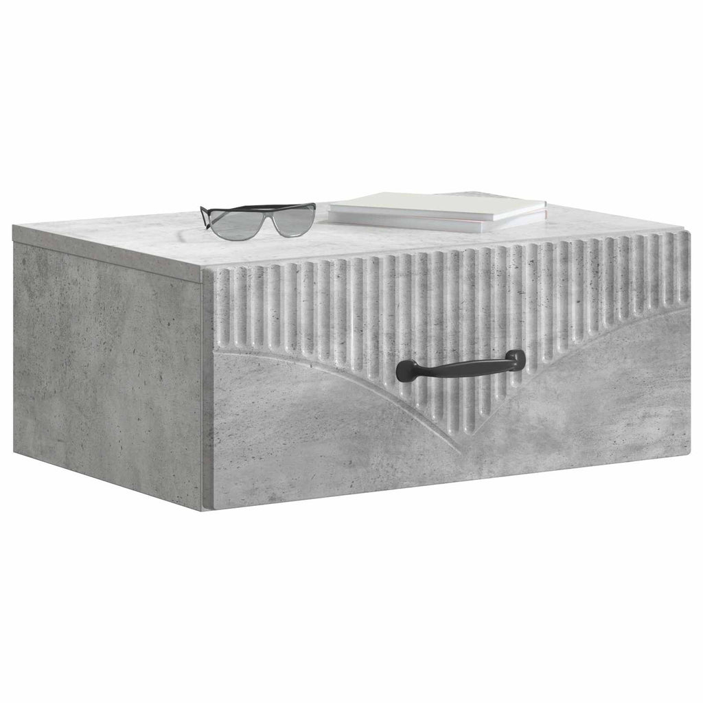 vidaXL Wisząca Szafka Nocna Betonowy szary 49 x 34,5 x 20 cm