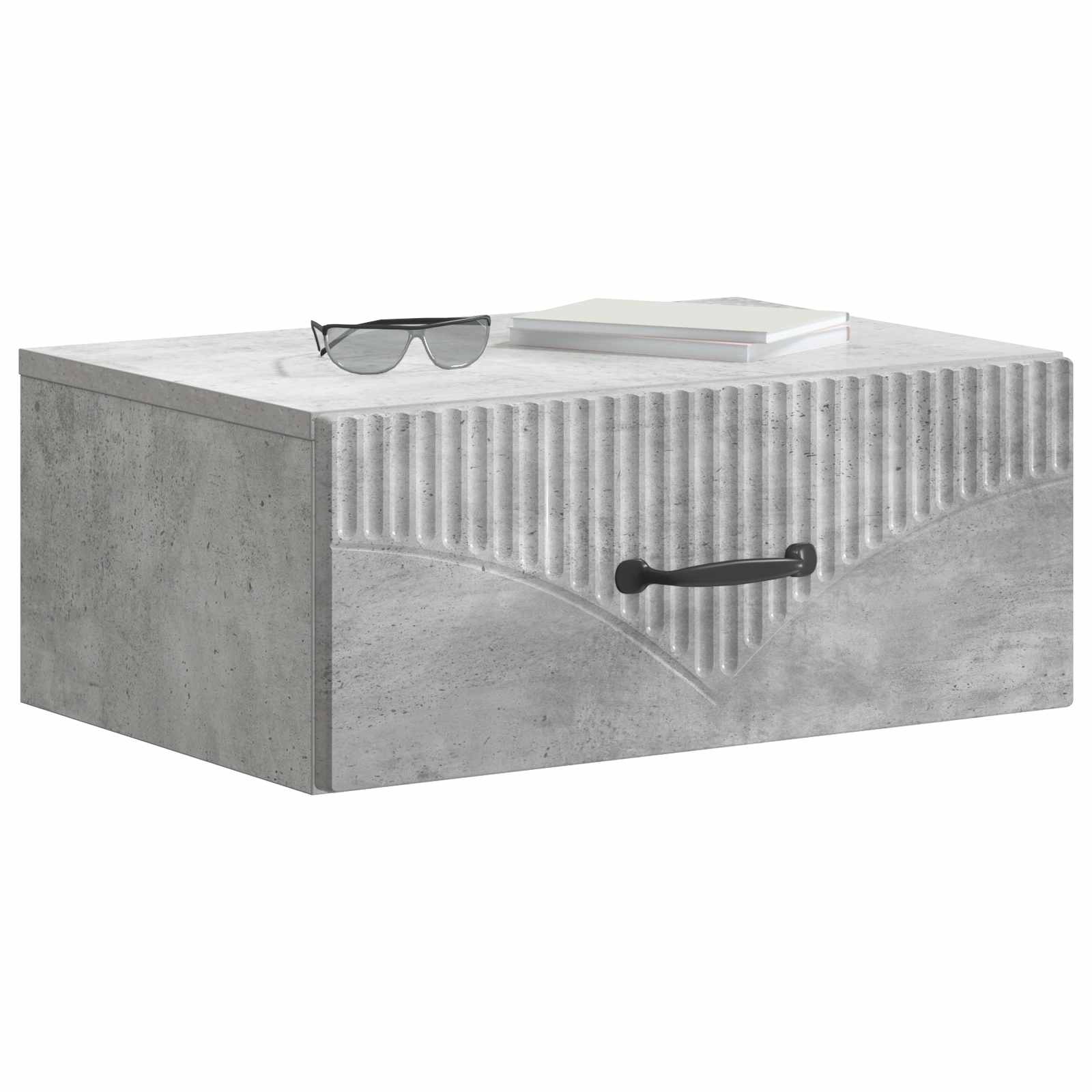 vidaXL Wisząca Szafka Nocna Betonowy szary 49 x 34,5 x 20 cm