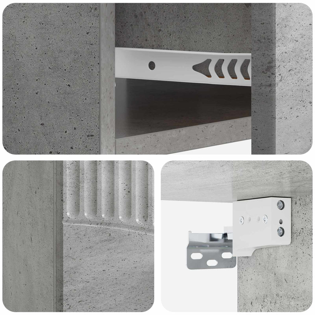 vidaXL Wisząca Szafka Nocna 2 pcs Betonowy szary 49 x 34,5 x 20 cm