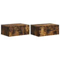 vidaXL Wisząca Szafka Nocna 2 pcs Dąb wędzony 49 x 34,5 x 20 cm