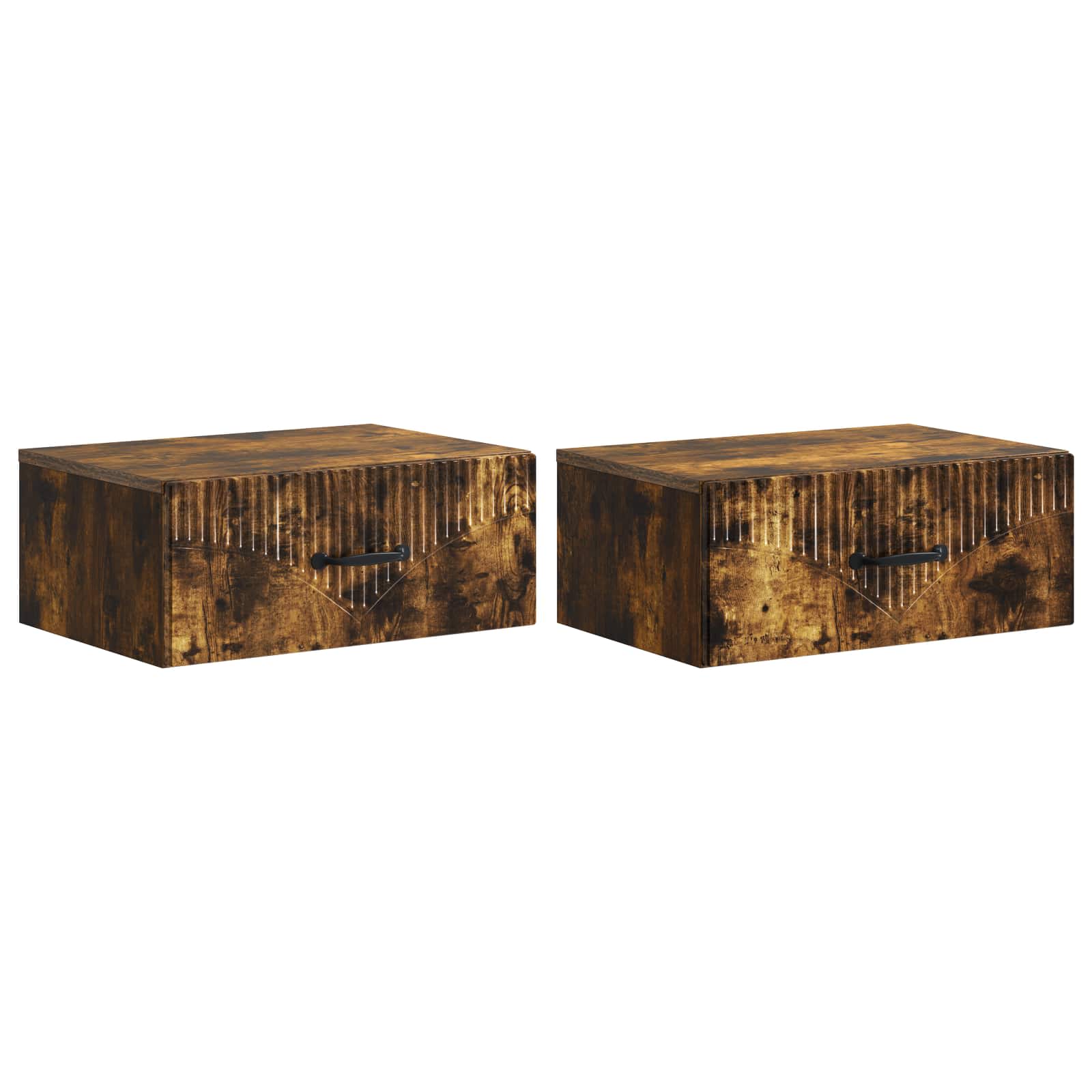 vidaXL Wisząca Szafka Nocna 2 pcs Dąb wędzony 49 x 34,5 x 20 cm
