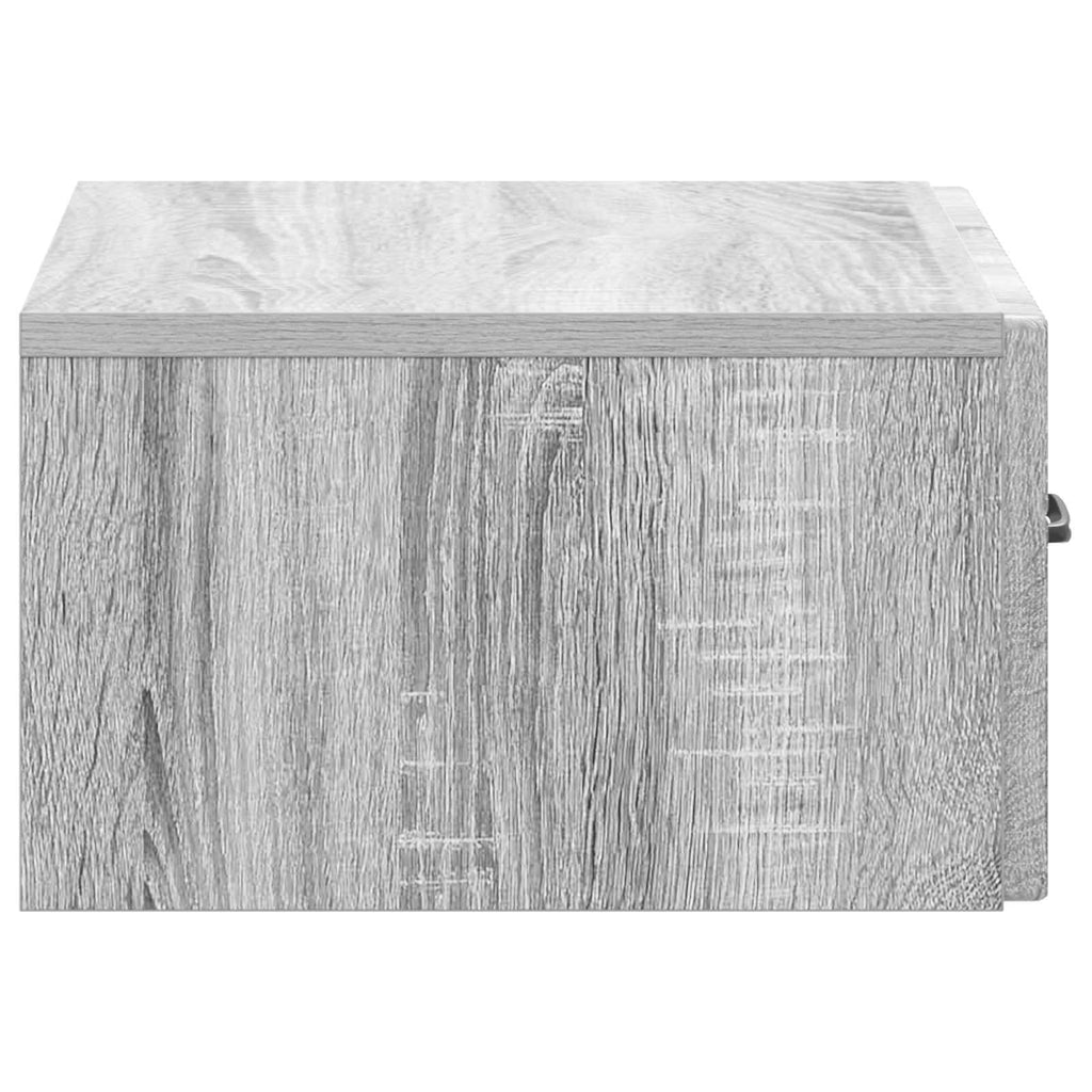 vidaXL Wisząca Szafka Nocna z szufladą Szary Sonoma 49 x 34,5 x 20 cm
