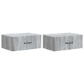vidaXL Wisząca Szafka Nocna 2 pcs Szary Sonoma 49 x 34,5 x 20 cm