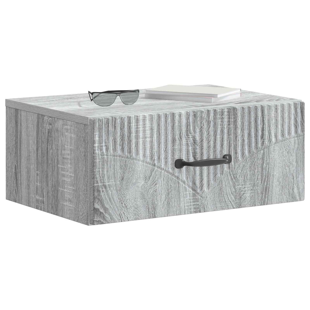 vidaXL Wisząca Szafka Nocna 2 pcs Szary Sonoma 49 x 34,5 x 20 cm