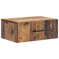 vidaXL Wisząca Szafka Nocna z szufladą Stare drewno 49 x 34,5 x 20 cm