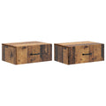 vidaXL Wisząca Szafka Nocna 2 pcs Stare drewno 49 x 34,5 x 20 cm