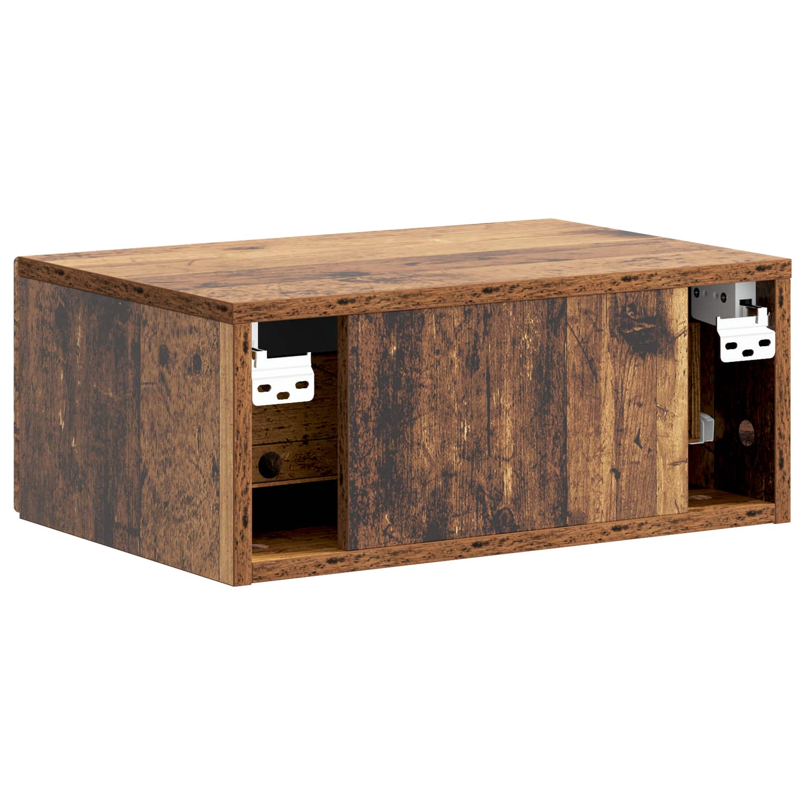 vidaXL Wisząca Szafka Nocna 2 pcs Stare drewno 49 x 34,5 x 20 cm