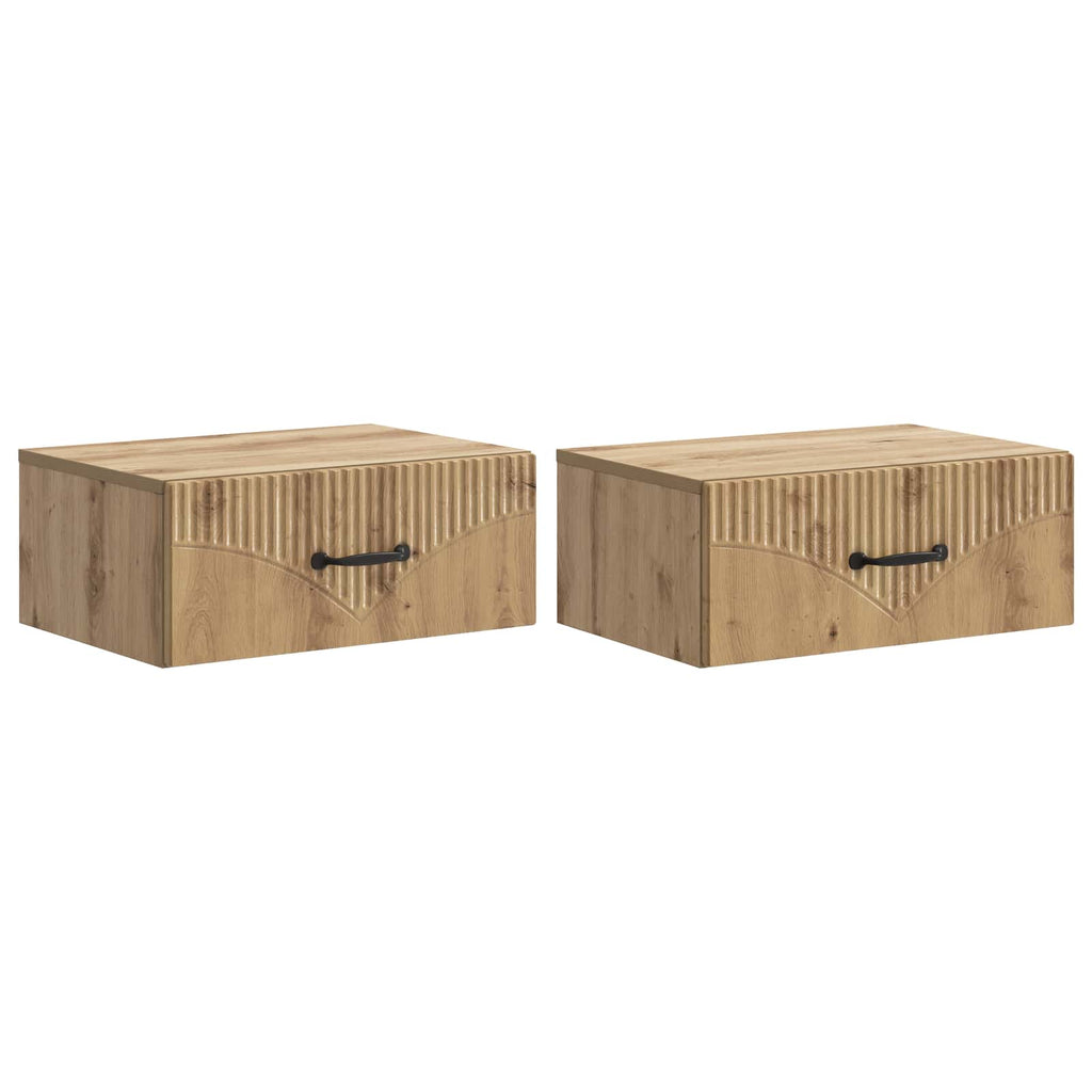 vidaXL Wisząca Szafka Nocna 2 pcs Dąb artisan 49 x 34,5 x 20 cm