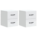 vidaXL Wisząca Szafka Nocna z szufladą 2 pcs Biały 34,5 x 33 x 40 cm