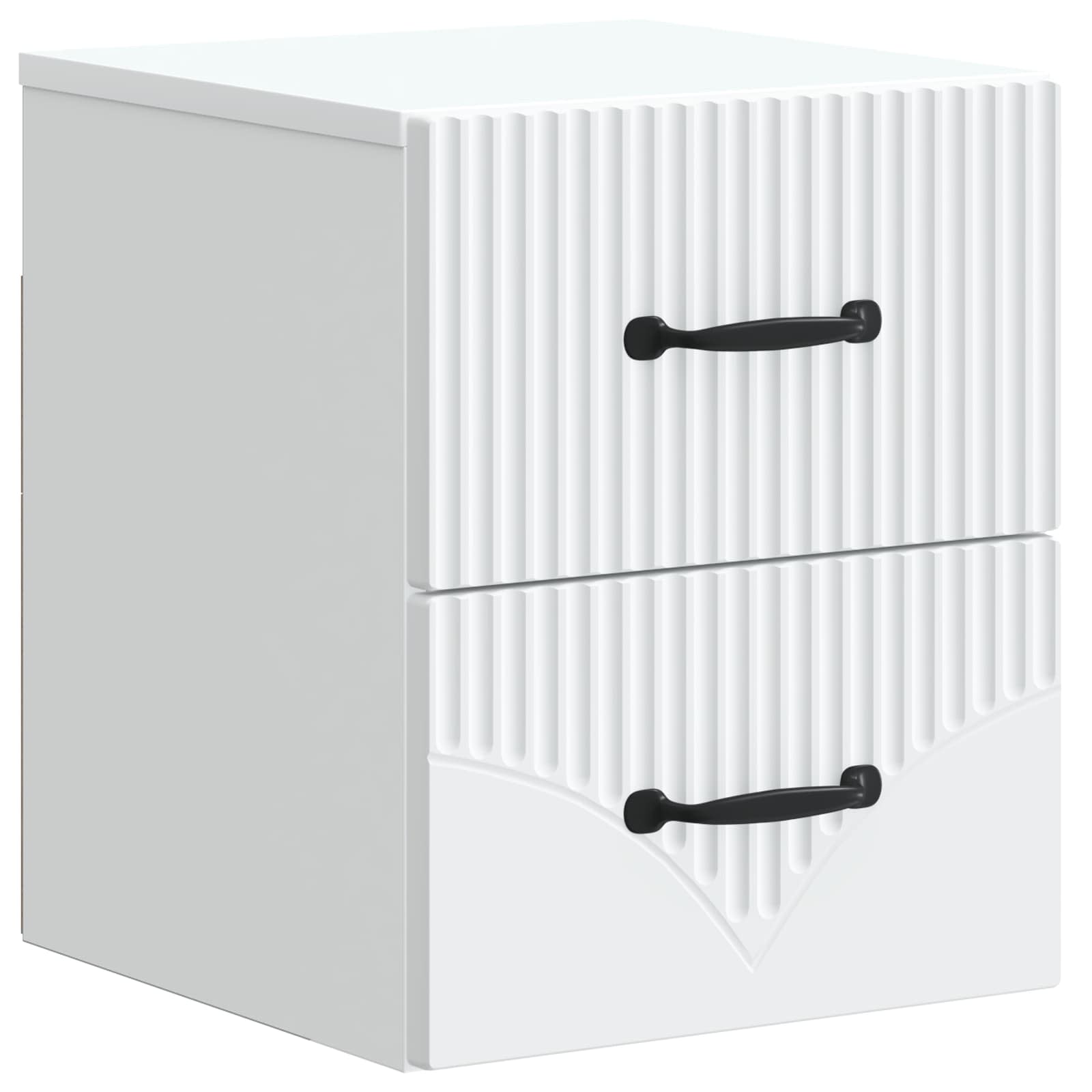 vidaXL Wisząca Szafka Nocna z szufladą 2 pcs Biały 34,5 x 33 x 40 cm