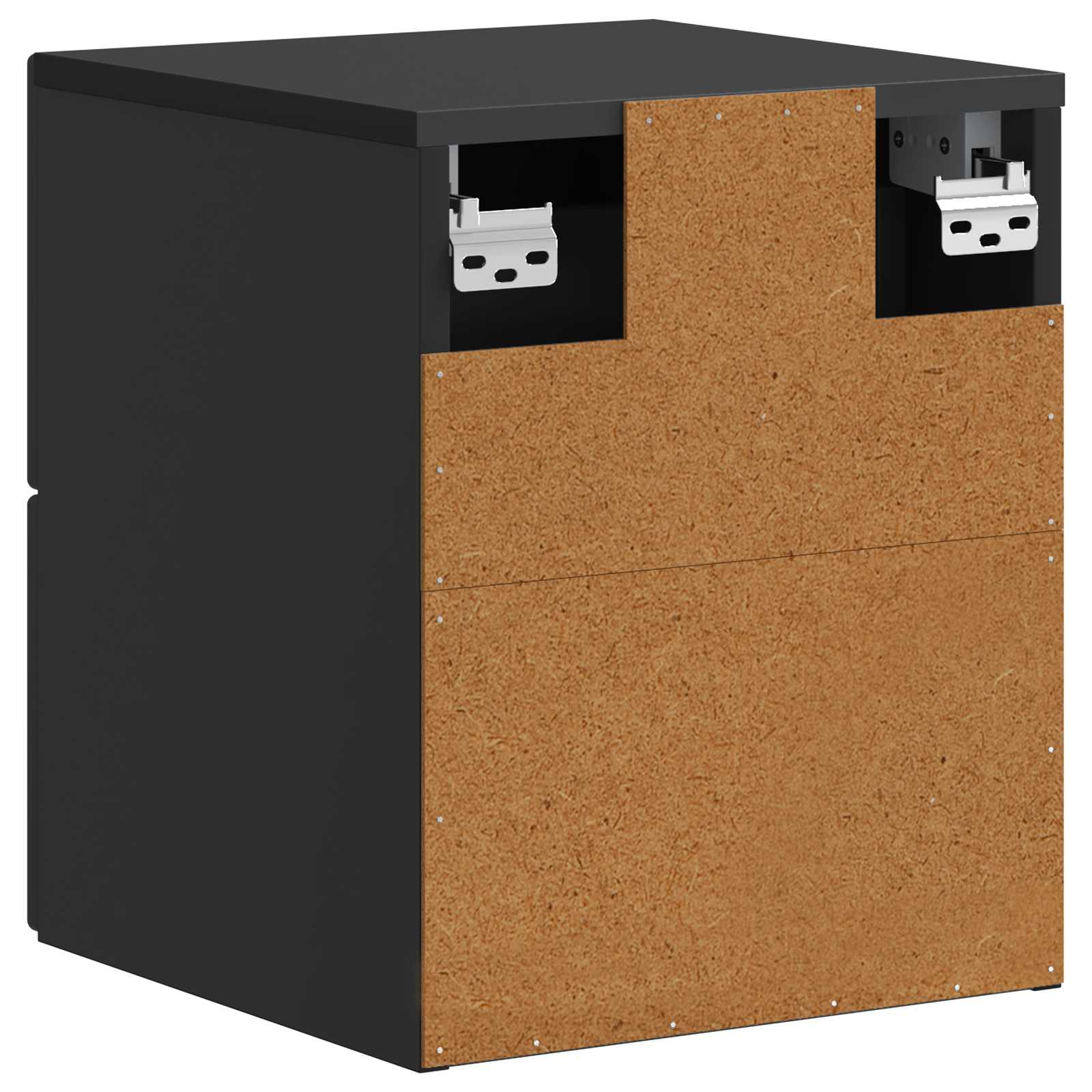 vidaXL Wisząca Szafka Nocna z szufladą 2 pcs Czarny 34,5 x 33 x 40 cm