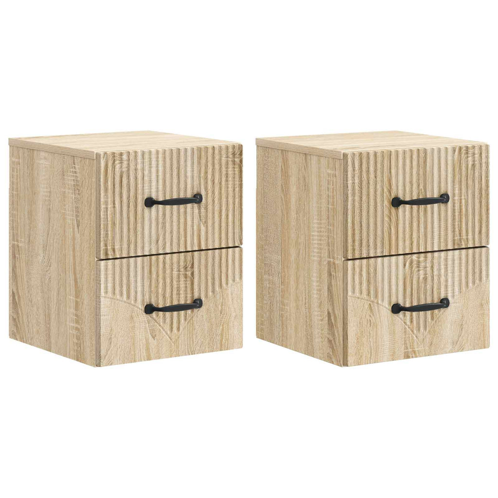 vidaXL Wisząca Szafka Nocna 2 pcs dąb Sonoma 34,5 x 33 x 40 cm