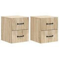 vidaXL Wisząca Szafka Nocna 2 pcs dąb Sonoma 34,5 x 33 x 40 cm