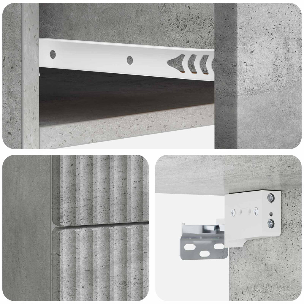 vidaXL Wisząca Szafka Nocna Betonowy szary 34,5 x 33 x 40 cm