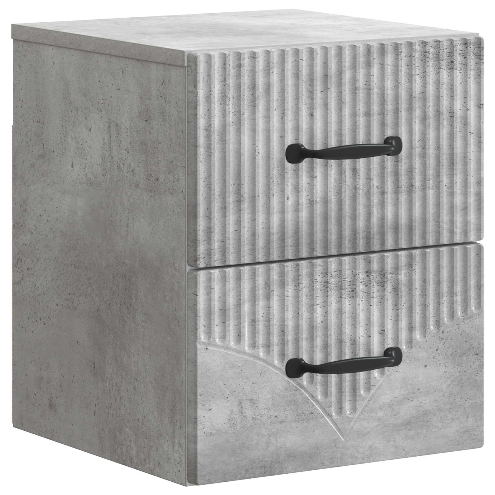 vidaXL Wisząca Szafka Nocna Betonowy szary 34,5 x 33 x 40 cm